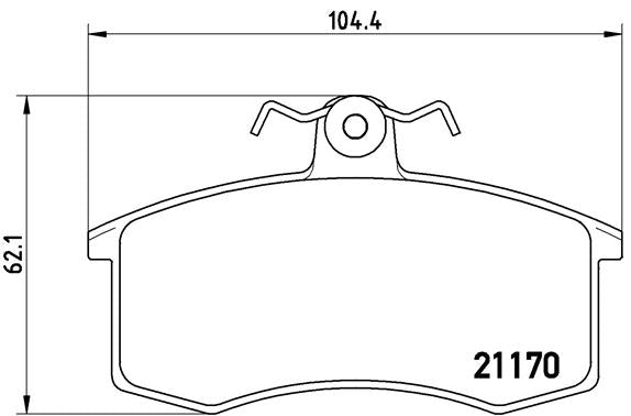 Brembo Brake Pads Front Nissan 1400 Ldv/S ( Set Lh&Rh) (P41003)