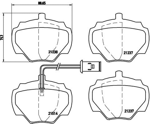 Brembo Brake Pads Rear Land Rover  Discovery ( Set Lh&Rh) (P44003)