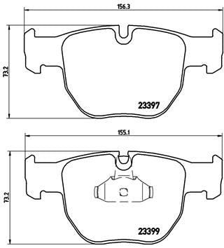 Brembo Brake Pads Front Range Rover Iii3 ( Set Lh&Rh) (P44012)