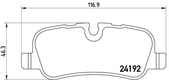 Brembo Brake Pads Rear Land Rover  Discovery 3 ( Set Lh&Rh) (P44013)