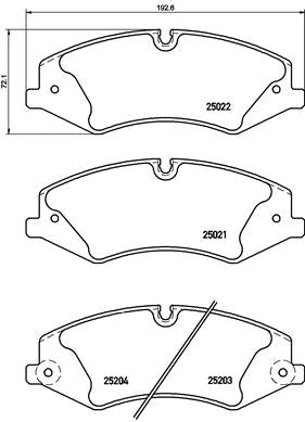 Brembo Brake Pads Front Land Rover  Discovery 4/Ra ( Set Lh&Rh) (P44022)