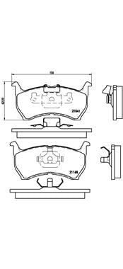 Brembo Brake Pads Front Mazda 626 ( Set Lh&Rh) (P49004)