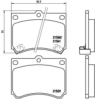 Brembo Brake Pads Front Mazda Etude Astina ( Set Lh&Rh) (P49011)