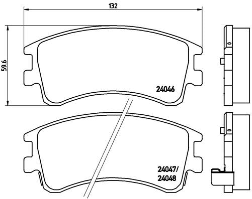 Brembo Brake Pads Front Mazda 6 ( Set Lh&Rh) (P49032)