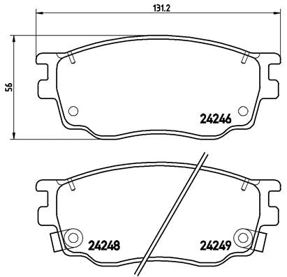 Brembo Brake Pads Front Mazda 6 ( Set Lh&Rh) (P49033)