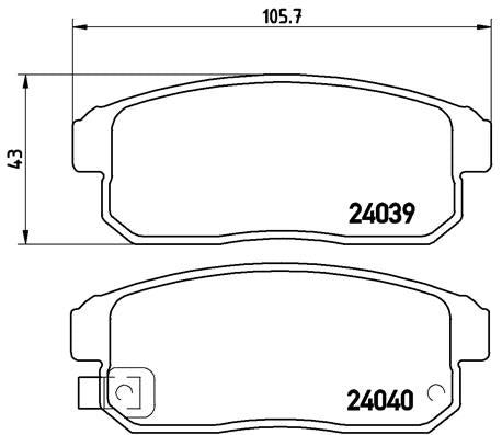 Brembo Brake Pads Rear Mazda Rx-8 ( Set Lh&Rh) (P49035)