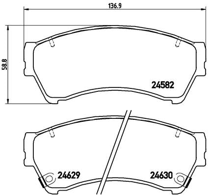 Brembo Brake Pads Front Mazda 6 2008 On ( Set Lh&Rh) (P49039)