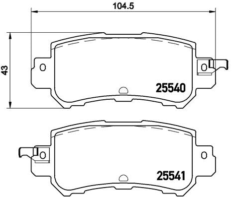 Brembo Brake Pads Rear Mazda Cx-3/Cx-5 ( Set Lh&Rh) (P49047)