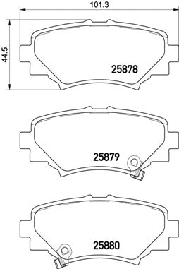 Brembo Brake Pads Rear Mazda 3 ( Set Lh&Rh) (P49049)