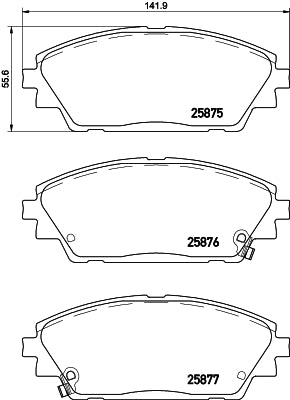 Brembo Brake Pads Front Mazda 3/Cx-3 ( Set Lh&Rh) (P49050)