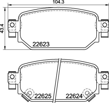 Brembo Brake Pads Rear Mazda ( Set Lh&Rh) (P49063)