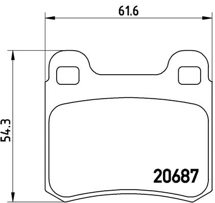 Brembo Brake Pads Rear Mercedes W124 Series Ford ( Set Lh&Rh) (P50007)