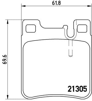 Brembo Brake Pads Rear Mercedes E/S Class ( Set Lh&Rh) (P50017)