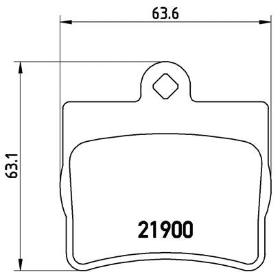 Brembo Brake Pads Rear Mercedes C Class ( Set Lh&Rh) (P50024)