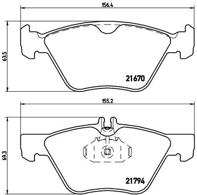 Brembo Brake Pads Front Mercedes E Class ( Set Lh&Rh) (P50026)