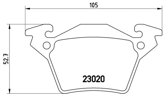 Brembo Brake Pads Rear Mercedes Vito 112 112 ( Set Lh&Rh) (P50032)