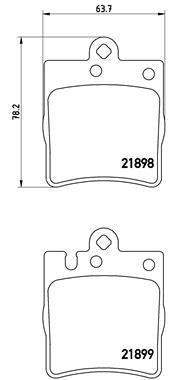 Brembo Brake Pads Rear Mercedes E Class ( Set Lh&Rh) (P50033)