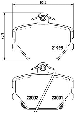 Brembo Brake Pads Front Smart 600 02-On ( Set Lh&Rh) (P50038)