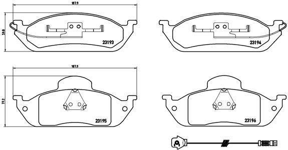 Brembo Brake Pads -Front (P50039) P50039 -Modern Auto Parts