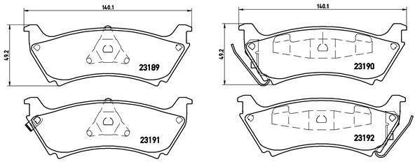 Brembo Brake Pads -Rear (P50040) P50040 -Modern Auto Parts