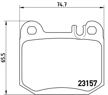 Brembo Brake Pads Rear Mercedes Ml Class W16 ( Set Lh&Rh) (P50043)