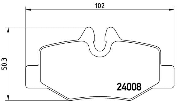 Brembo Brake Pads Rear Mercedes Viano (W63 ( Set Lh&Rh) (P50051)