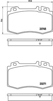 Brembo Brake Pads Front Mercedes  C320 C Cla ( Set Lh&Rh) (P50053)