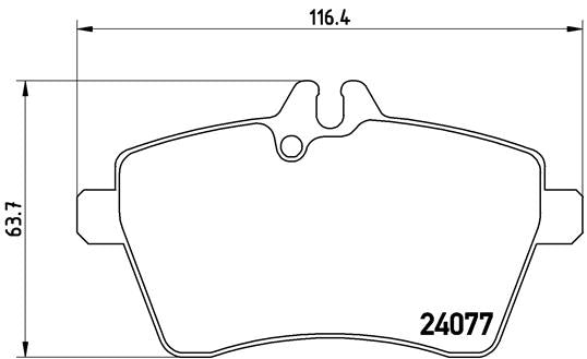 Brembo Brake Pads Front Mercedes A170/180 20 ( Set Lh&Rh) (P50056)