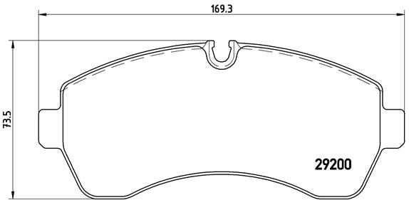 Brembo Brake Pads Front Vw Lt Van ( Set Lh&Rh) (P50059)