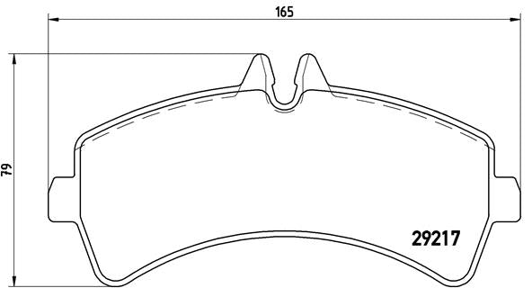 Brembo Brake Pads Rear Vw Lt Van ( Set Lh&Rh) (P50060)