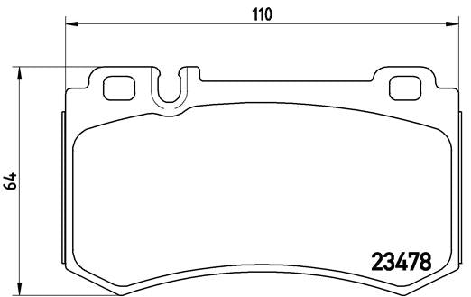 Brembo Brake Pads Rear Mercedes Cls Class ( Set Lh&Rh) (P50061)