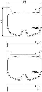 Brembo Brake Pads Front Mercedes Cls/E/S/Slc ( Set Lh&Rh) (P50062)