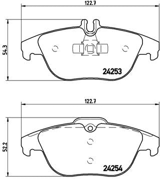 Brembo Brake Pads Rear Mercedes C Class (W ( Set Lh&Rh) (P50068)