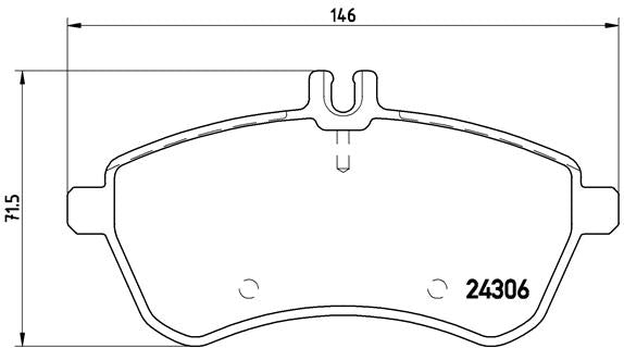 Brembo Brake Pads Front Mercedes  C Clas W20 ( Set Lh&Rh) (P50070)