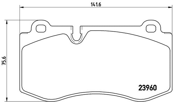 Brembo Brake Pads Front Mercedes Cls C219 ( Set Lh&Rh) (P50074)