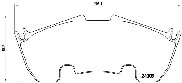 Brembo Brake Pads Front Mercedes Slr R199 ( Set Lh&Rh) (P50079)