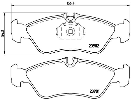 Brembo Brake Pads Rear Mercedes Sprinter ( Set Lh&Rh) (P50082)