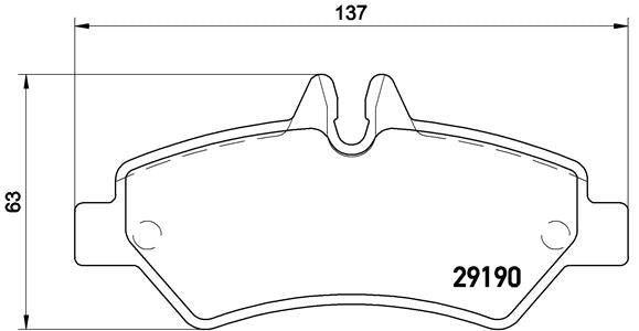 Brembo Brake Pads Rear Mercedes Sprinter/Vw ( Set Lh&Rh) (P50084)