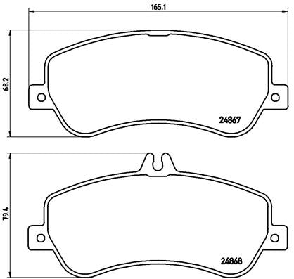 Brembo Brake Pads Front Mercedes-Benz ( Set Lh&Rh) (P50086)