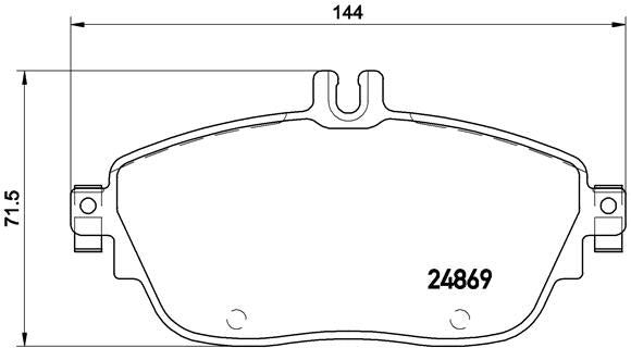 Brembo Brake Pads Front Mercedes A & B Classs ( Set Lh&Rh) (P50093)