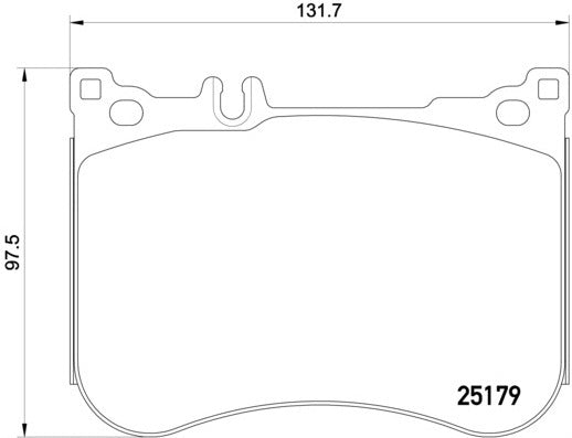 Brembo Brake Pads Front Mercedes Sl R231 ( Set Lh&Rh) (P50095)