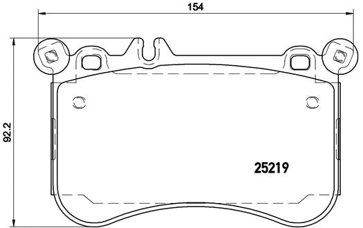 Brembo Brake Pads Front Mercedes Cls/Slc Amg/ ( Set Lh&Rh) (P50097)