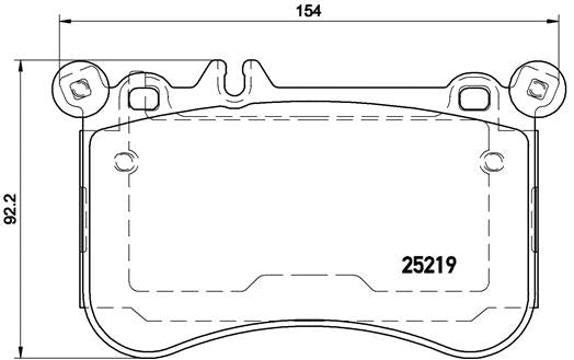 Brembo Brake Pads Front Mercedes Cls/Slc Amg/ ( Set Lh&Rh) (P50098)