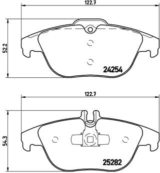 Brembo Brake Pads Rear Mercedes C W204/E C20 ( Set Lh&Rh) (P50104)