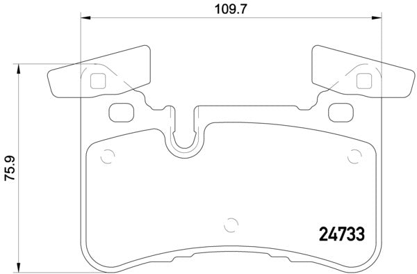 Brembo Brake Pads Rear Mercedes C63 W204/E63 ( Set Lh&Rh) (P50110)