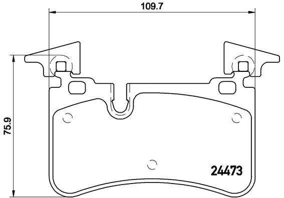 Brembo Brake Pads Rear Mercedes Amg C/Clk/E/ ( Set Lh&Rh) (P50113)