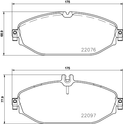 Brembo Brake Pads Front Mercedes C W205/E W21 ( Set Lh&Rh) (P50124)