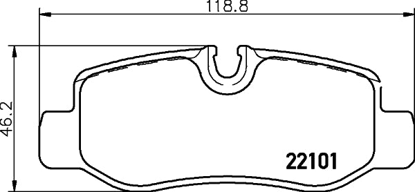 Brembo Brake Pads Rear Mercedes V W447/Vito ( Set Lh&Rh) (P50126)