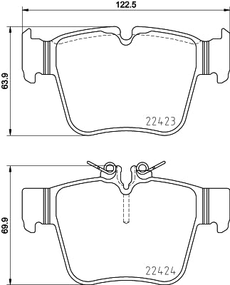 Brembo Brake Pads Rear Mercedes-Benz ( Set Lh&Rh) (P50133)