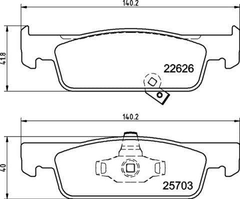 Brembo Brake Pads Front Smart Forfour ( Set Lh&Rh) (P50137)